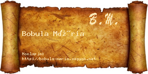 Bobula Mária névjegykártya