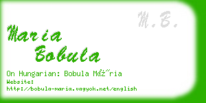 maria bobula business card